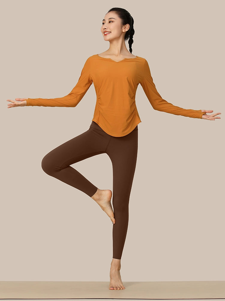 VfU Women's Quick-Dry Pilates Long-Sleeve Blouse Yoga Clothes