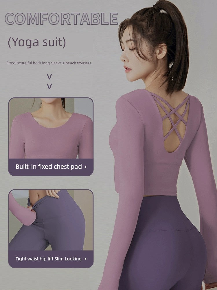 Yoga Clothes for Women 2023 Autumn and Winter New Fancy Sports Top Running Pilates Training Workout Long Sleeve Suit